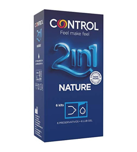 CONTROL - DUO NATURA 2-1 CONSERVATEUR + GEL 6 UNITÉS