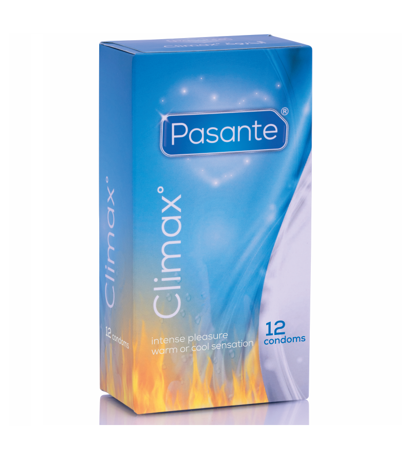 PASANTE - PRÉSERVATIFS CLIMAX 6 EFFET CHALEUR + 6 EFFET FRAIS / 12 UNITÉS