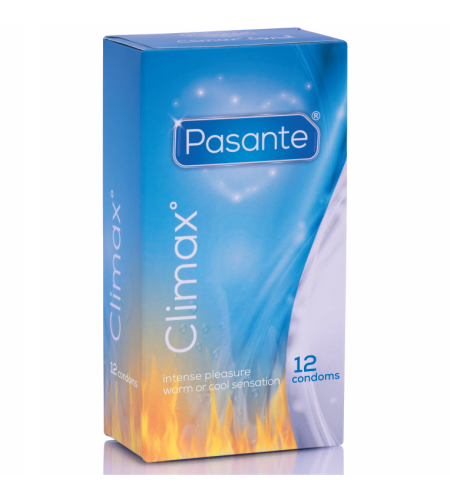 PASANTE - PRÉSERVATIFS CLIMAX 6 EFFET CHALEUR + 6 EFFET FRAIS / 12 UNITÉS