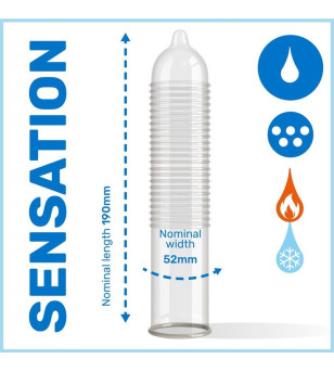 PASANTE - PRÉSERVATIFS CLIMAX 6 EFFET CHALEUR + 6 EFFET FRAIS / 12 UNITÉS