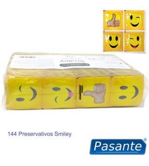 PASANTE - PRÉSERVATIFS SMILEY SAC 144 UNITÉS