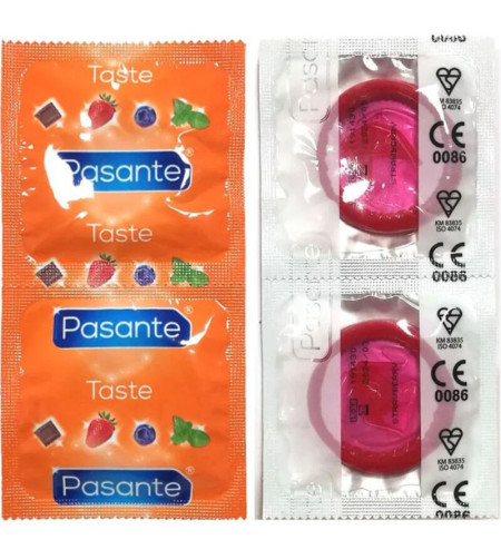 PASANTE - PRÉSERVATIFS SAVEUR FRAISE SAC 144 UNITÉS