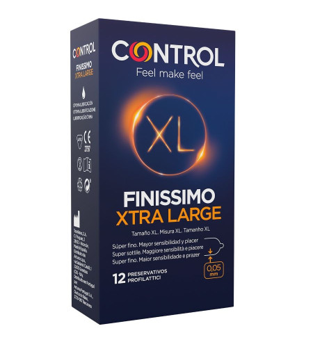 CONTROL - PRÉSERVATIFS FINISSIMO XL 12 UNITÉS