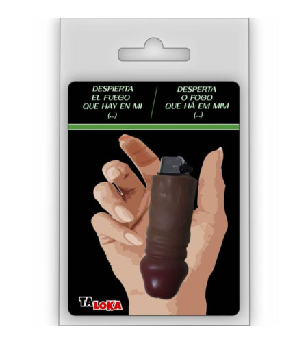 TALOKA - BRIQUET FANTASTIQUE EN FORME DE PÉNIS DE COULEUR MULATTO 100% RECHARGEABLE