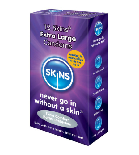 SKINS - CONDOM EXTRA LARGE 12 PACK