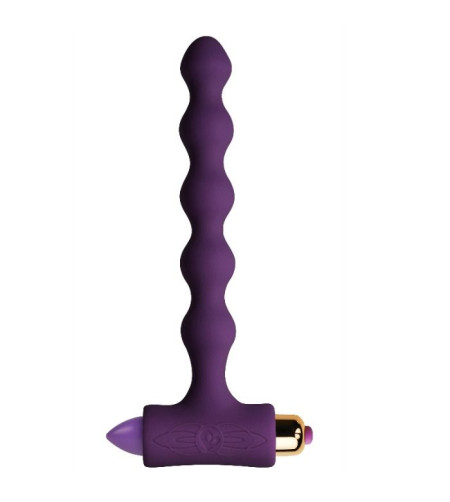 ROCKS-OFF - PLUG ANAL AVEC VIBRATION ET PERLES RIVERLES PETITE SENSATIONS