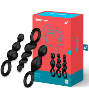 SATISFYER - JEU DE BOUCHONS ANAL 3 PCS NOIR
