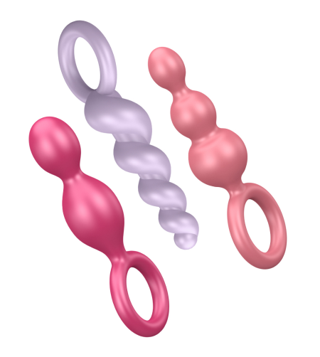 SATISFYER - JEU DE BOUCHONS ANAL 3 PCS TRICOLORE