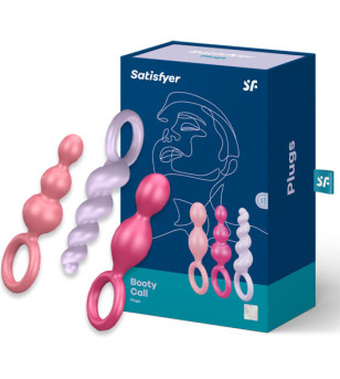 SATISFYER - JEU DE BOUCHONS ANAL 3 PCS TRICOLORE