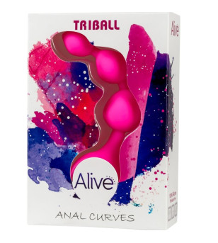ALIVE - BALLES ANAL EN SILICONE ROSE TRIBALL 15 CM