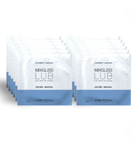 MIXGLISS - LUBRIFIANT NATUREL BASE D'EAU 12 UNIDOSE 4 ML