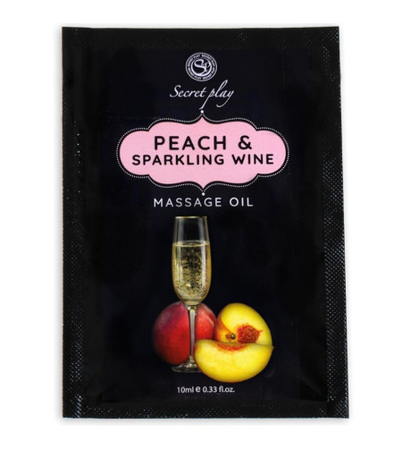 SECRETPLAY - PÊCHE  VIN MOUSSEUX HUILE DE MASSAGE SACHET 10 ML