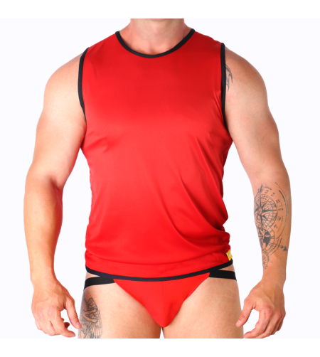 MACHO - T-SHIRT ROUGE L/XL