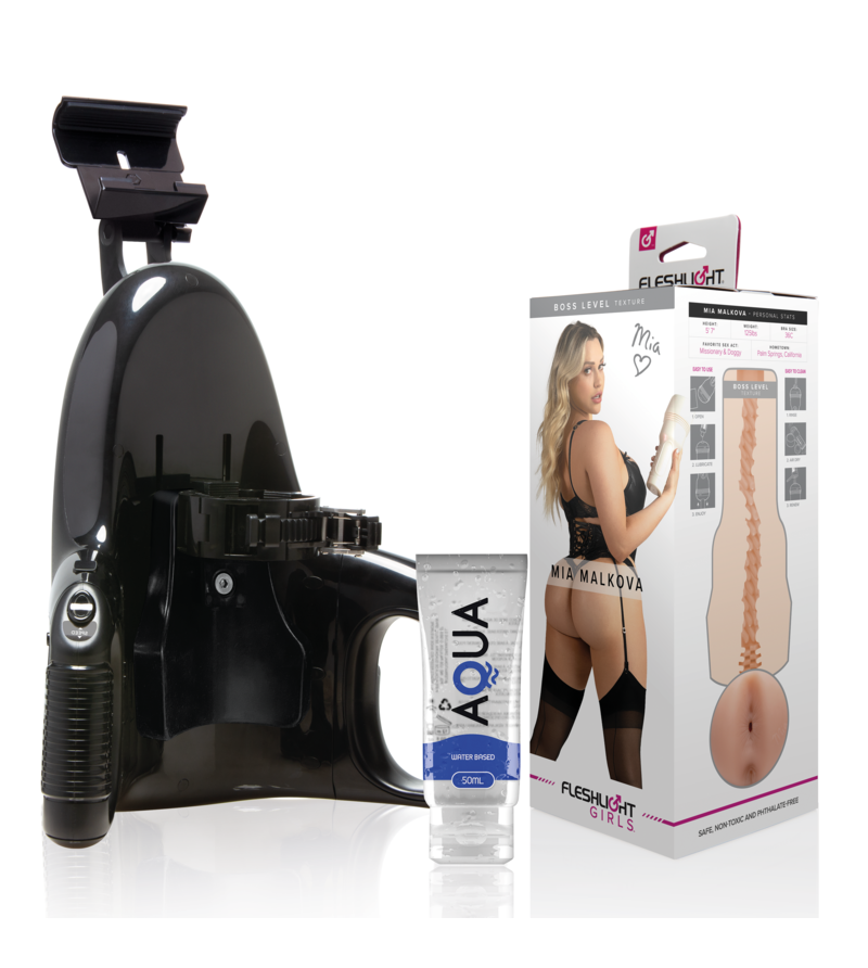 FLESHLIGHT - MIA MALKOVA BOSS LEVEL + LANCEMENT UNIVERSEL + LUBRIFIANT QUALITÉ AQUA 50 ML