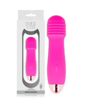 DOLCE VITA - VIBRATEUR RECHARGEABLE TROIS ROSE 7 VITESSES