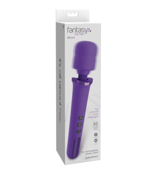 FANTASY FOR HER - BAGUETTE DE MASSAGE RECHARGEABLE POUR ELLE  VIBRATEUR 50 NIVEAUX VIOLETTES