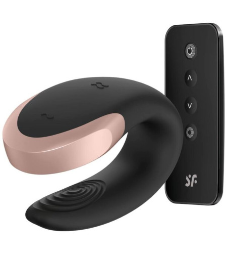 SATISFYER - VIBRATEUR DOUBLE LOVE LUXURY PARTNER NOIR