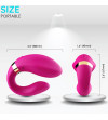 ARMONY - VIBRATEUR CROISSANT POUR COUPLES TÉLÉCOMMANDE FUCHSIA