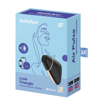 SATISFYER - STIMULATEUR ET VIBRATEUR AIR LOVE TRIANGLE BLANC