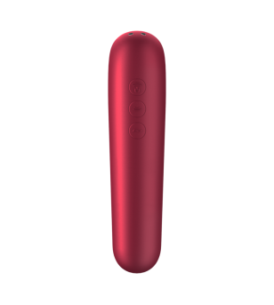 SATISFYER - VIBRATEUR ET ASPIRATION DUAL LOVE AVEC AIR PULSÉ ROUGE