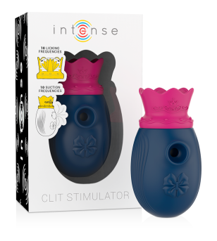 INTENSE - STIMULATEUR CLITORIS 10 MODES D'ONDES DE STIMULATION ET DE LÉCHAGE - BLEU