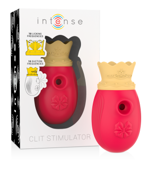 INTENSE - STIMULATEUR CLITORIS 10 MODES D'ONDES DE STIMULATION ET DE LÉCHAGE - ROUGE