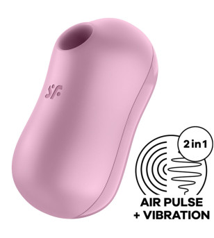 SATISFYER - STIMULATEUR ET VIBRATEUR D'IMPULSIONS D'AIR DE BARBE À COTON ROSE