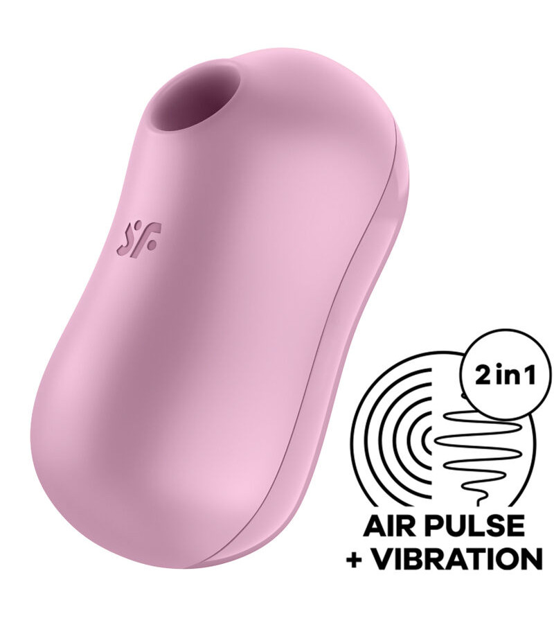 SATISFYER - STIMULATEUR ET VIBRATEUR D'IMPULSIONS D'AIR DE BARBE À COTON ROSE