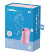 SATISFYER - STIMULATEUR ET VIBRATEUR D'IMPULSIONS D'AIR DE BARBE À COTON ROSE