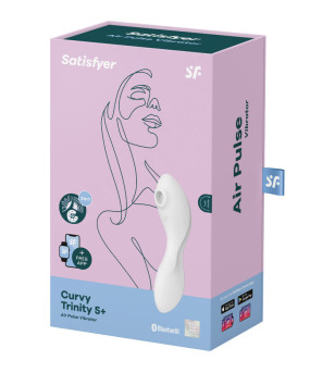 SATISFYER - APPLICATION STIMULATEUR ET VIBRATEUR CURVY TRINITY 5 BLEU