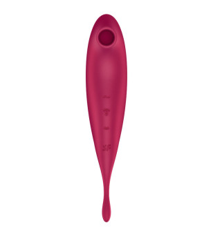 SATISFYER - APPLICATION DE STIMULATEUR ET VIBRATEUR TWIRLING PRO+ VERT