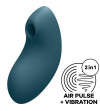 SATISFYER - STIMULATEUR ET VIBRATEUR À PULSE D'AIR VULVA LOVER 2 BLANC