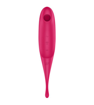 SATISFYER - STIMULATEUR ET VIBRATEUR TWIRLING PRO AIR PULSE BLEU