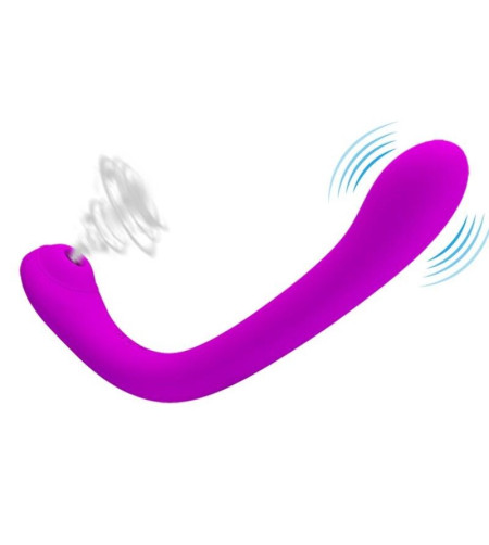 PRETTY LOVE - VIBRATEUR ALEX ET ONDES DE STIMULATION CLITORIDIENNES LILAS