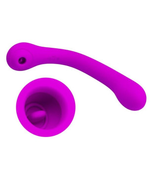 PRETTY LOVE - VIBRATEUR ALEX ET ONDES DE STIMULATION CLITORIDIENNES LILAS