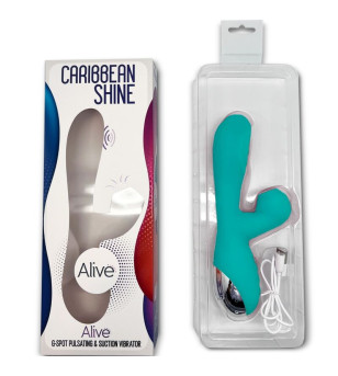 ALIVE - VIBRATEUR CARIBBEAN SHINE  SUCKER BLEU
