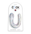 KING COCK - DOUBLE TROUBLE DOUBLE GODE 33 CM TRANSPARENT