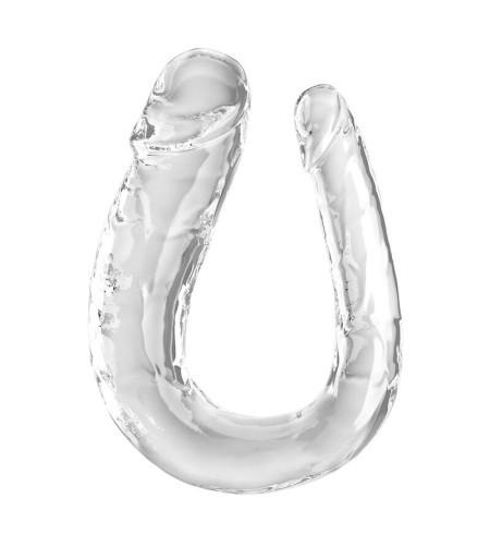 KING COCK - DOUBLE TROUBLE DOUBLE GODE 44 CM TRANSPARENT