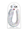 KING COCK - DOUBLE TROUBLE DOUBLE GODE 44 CM TRANSPARENT