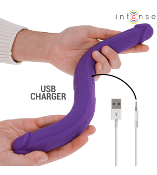 INTENSE - GUNTER DILDO DOUBLE VIBRATEUR 40 CM VIOLET TÉLÉCOMMANDE