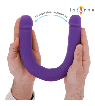 INTENSE - GUNTER DILDO DOUBLE VIBRATEUR 40 CM VIOLET TÉLÉCOMMANDE