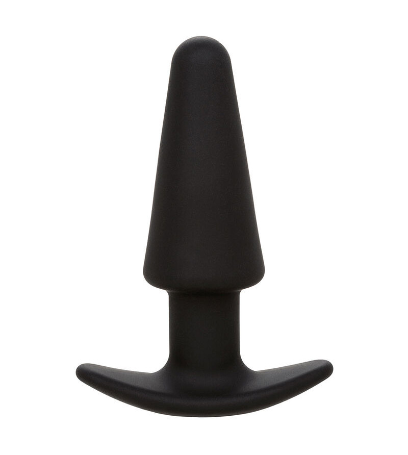 CALEXOTICS - ROCK BOTTOM TAPERED ANAL PLUG 10 VIBRATIONS SILICONE NOIR