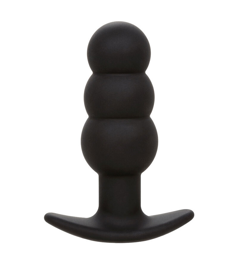 CALEXOTICS - ROCK BOTTOM PLUG ANAL PERLÉ 10 VIBRATIONS SILICONE NOIR