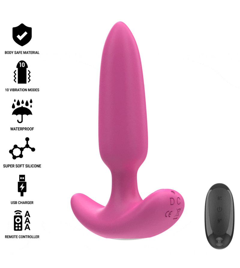 INTENSE - ROSS ANAL PLUG 10 VIBRATIONS ROSE TÉLÉCOMMANDE
