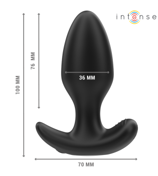 INTENSE - JOEY ANAL PLUG 10 VIBRATIONS NOIR TÉLÉCOMMANDE