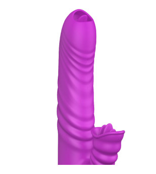 ARMONY - VIBRATEUR MULTIFONCTION ANGELIA DOUBLE LANGUE EFFET CHALEUR VIOLET