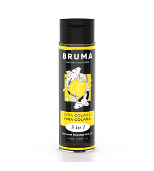 BRUMA - HUILE DE MASSAGE PREMIUM EFFET CHALEUR SAVEUR PINA COLADA 3 EN 1 - 100 ML