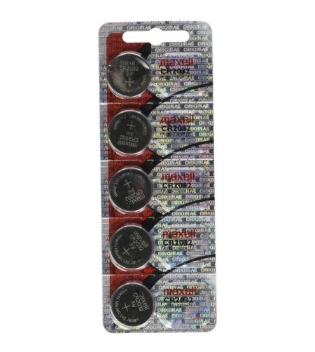 MAXELL - PILE AU LITHIUM CR2032 3V - 5 UNITÉS