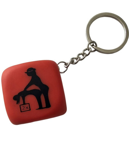 DIABLO PICANTE - PORTE-CLÉS DÉ ROUGE AVEC POSES