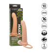 CALEXOTICS - MAXX DOUBLE PÉNÉTRATEUR NERVURÉ 10 VIBRATIONS FLESH